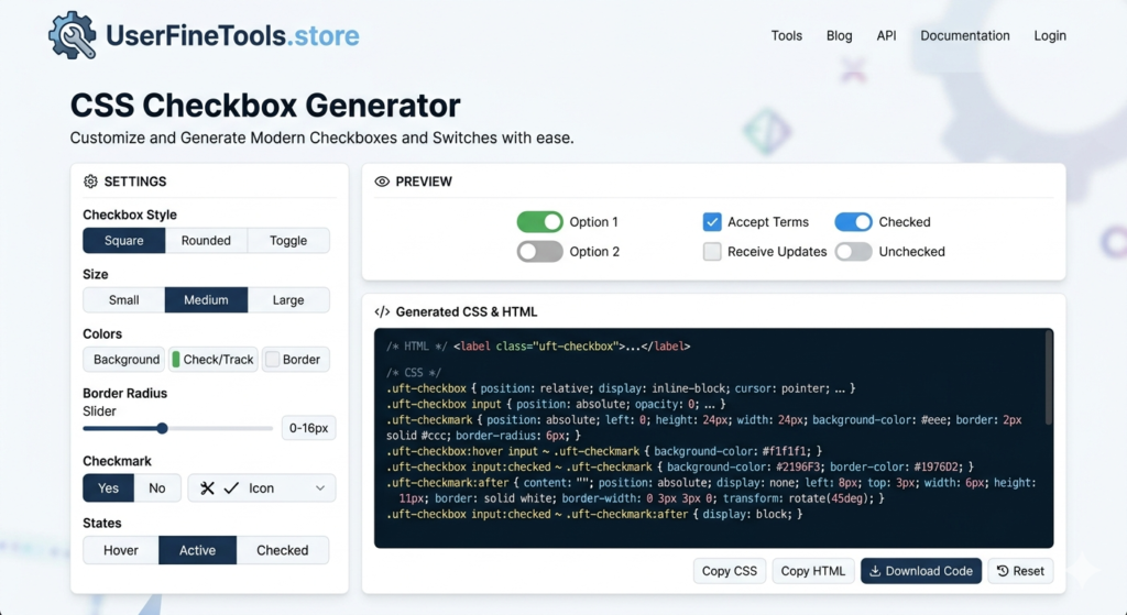 css-checkbox-generator